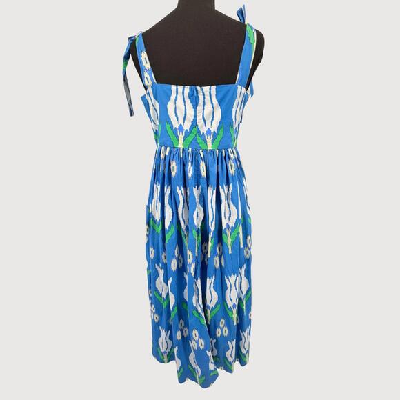 Oliphant NWT Tie Strap Midi Dress S Cotton Sundress - Picture 6 of 6